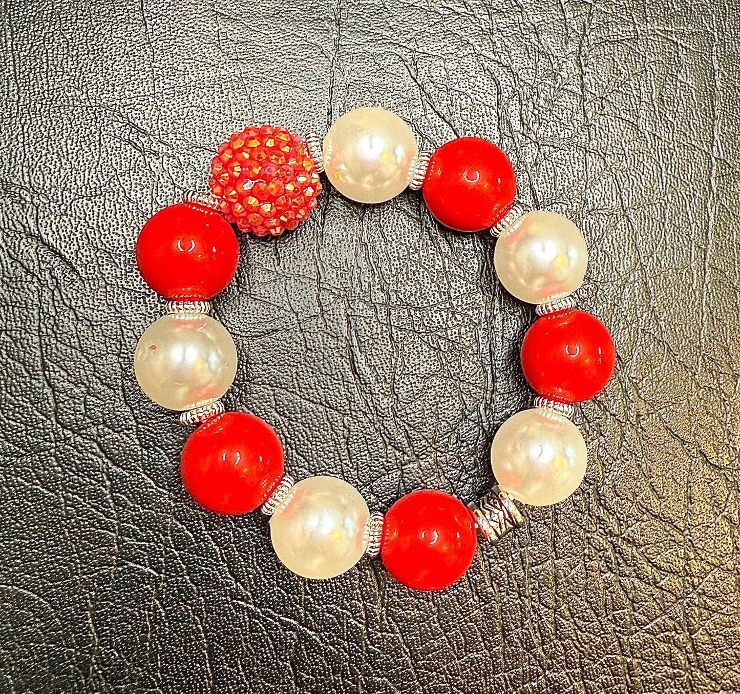 Red & White Bracelet