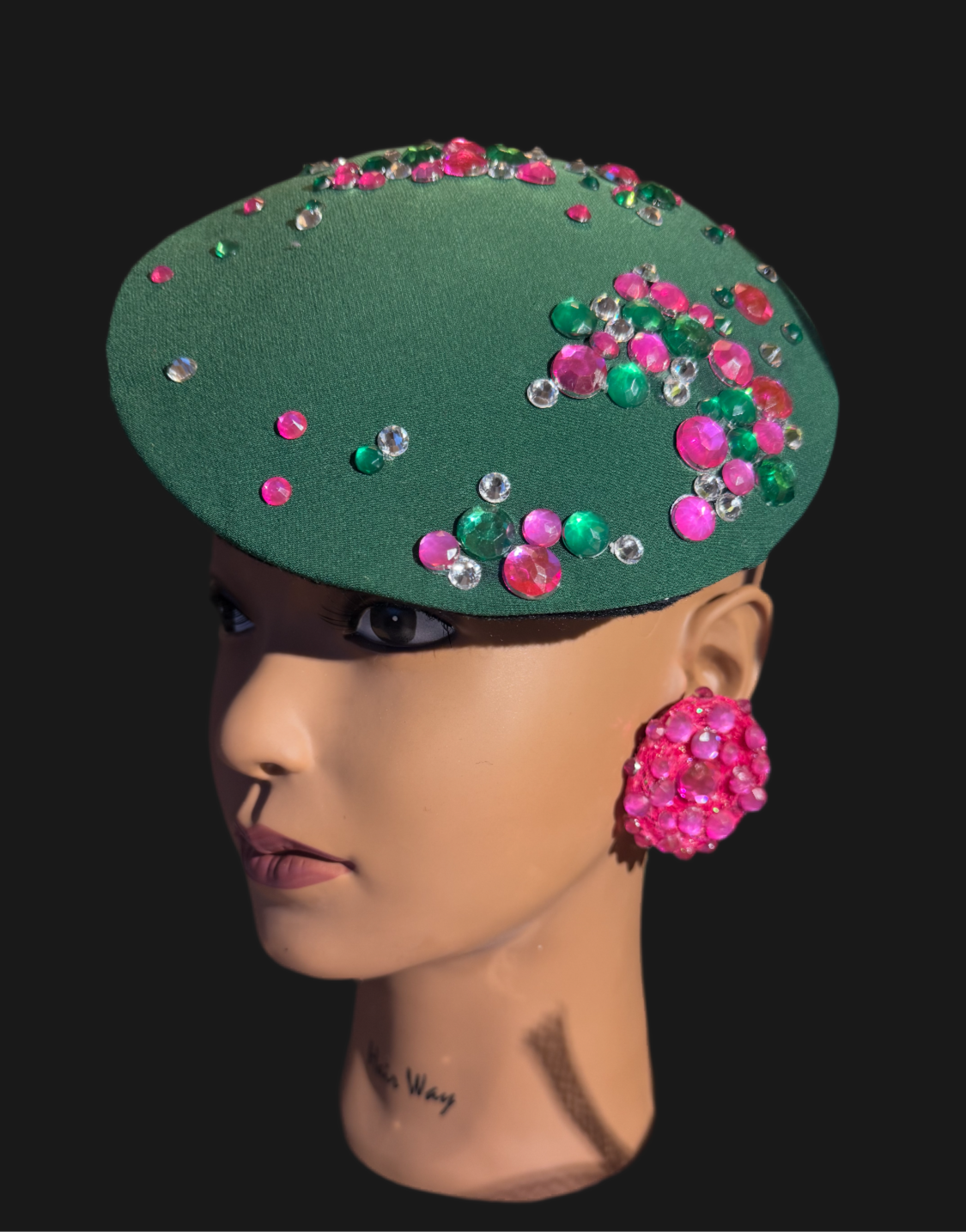 Green/Hot Pink Hat