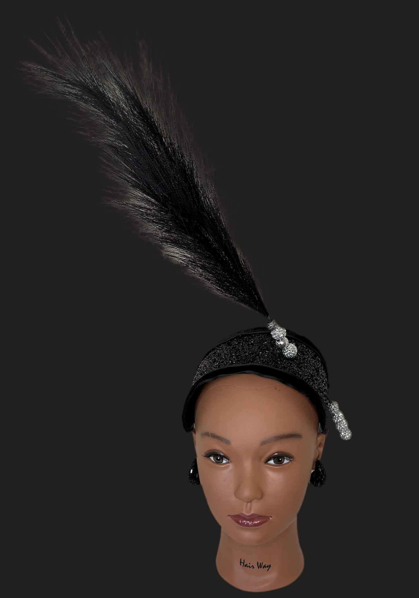 Black Feathered Headband