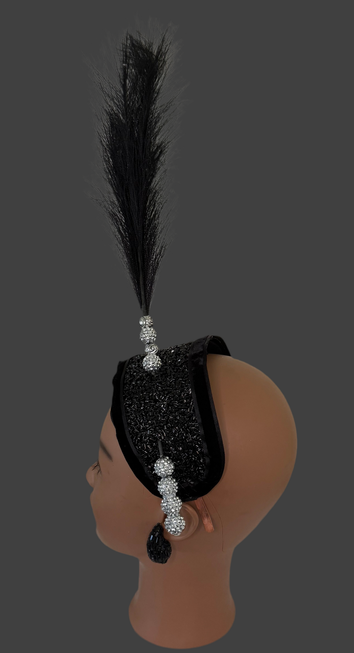 Black Feathered Headband