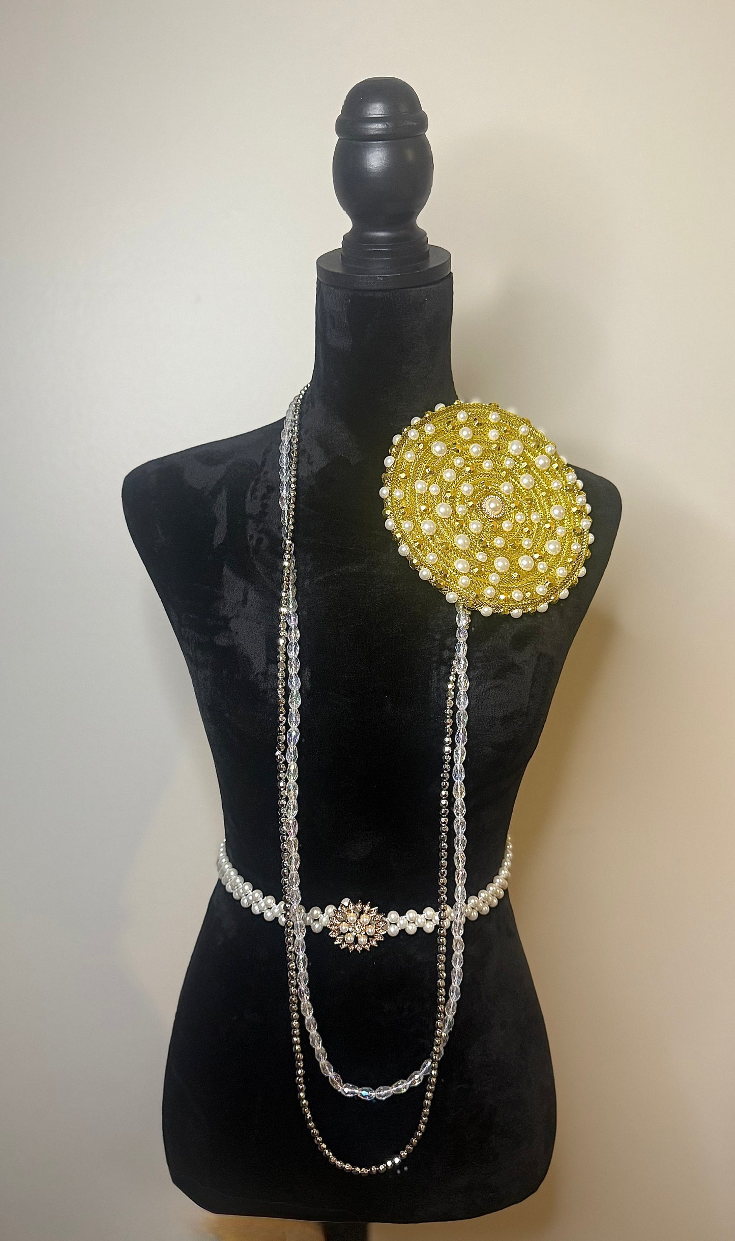 Gold Pearl Galaxy Corsage
