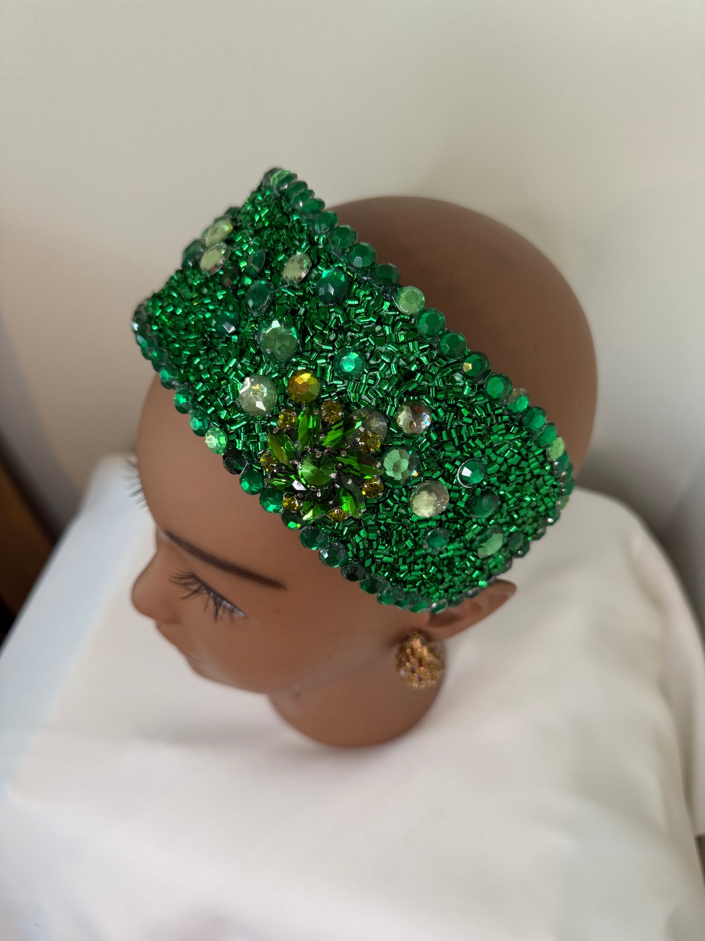 Emerald Headband w/Brooch