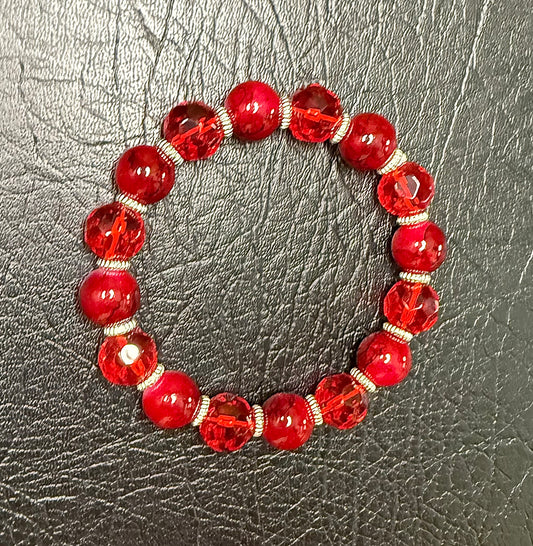 Red & Silver Bracelet