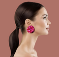 Pink Planet Earrings - Pink