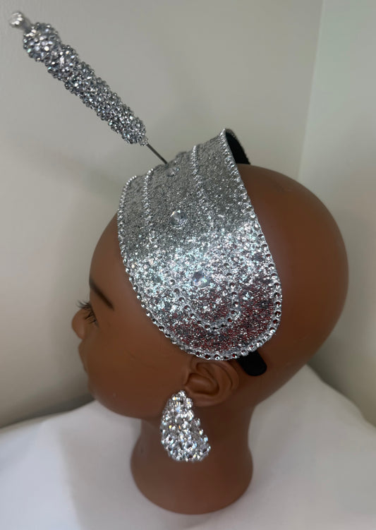 Silver Lady Fascinator