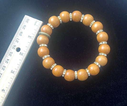 Coffee & Silver Bracelet