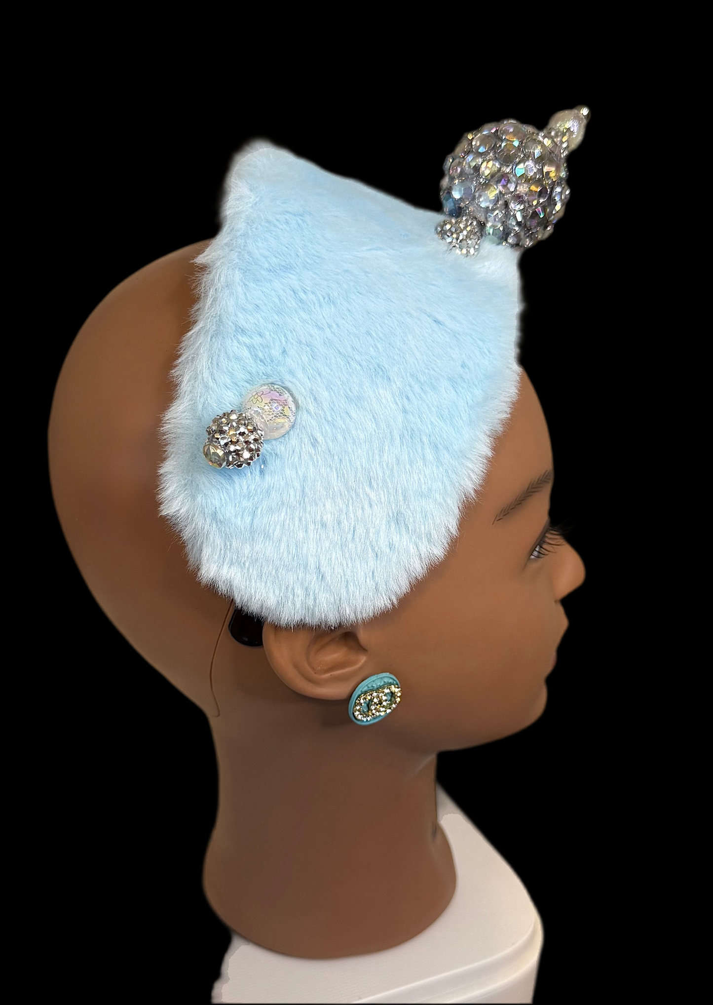 Plush Baby Blue Headband