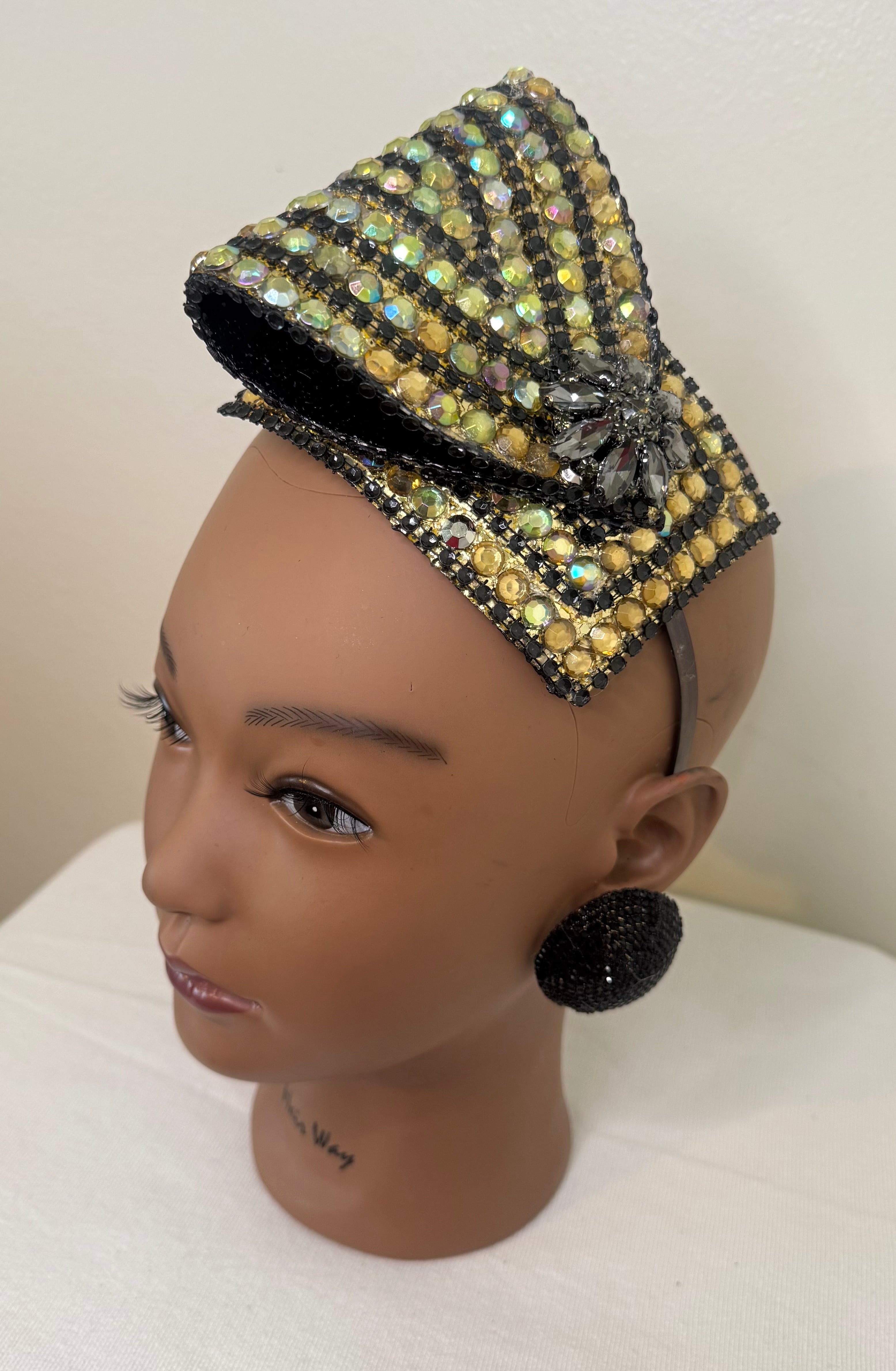 Gold & Black Headpiece