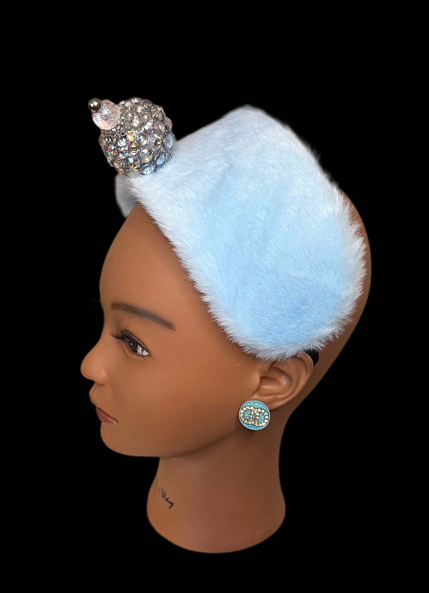 Plush Baby Blue Headband