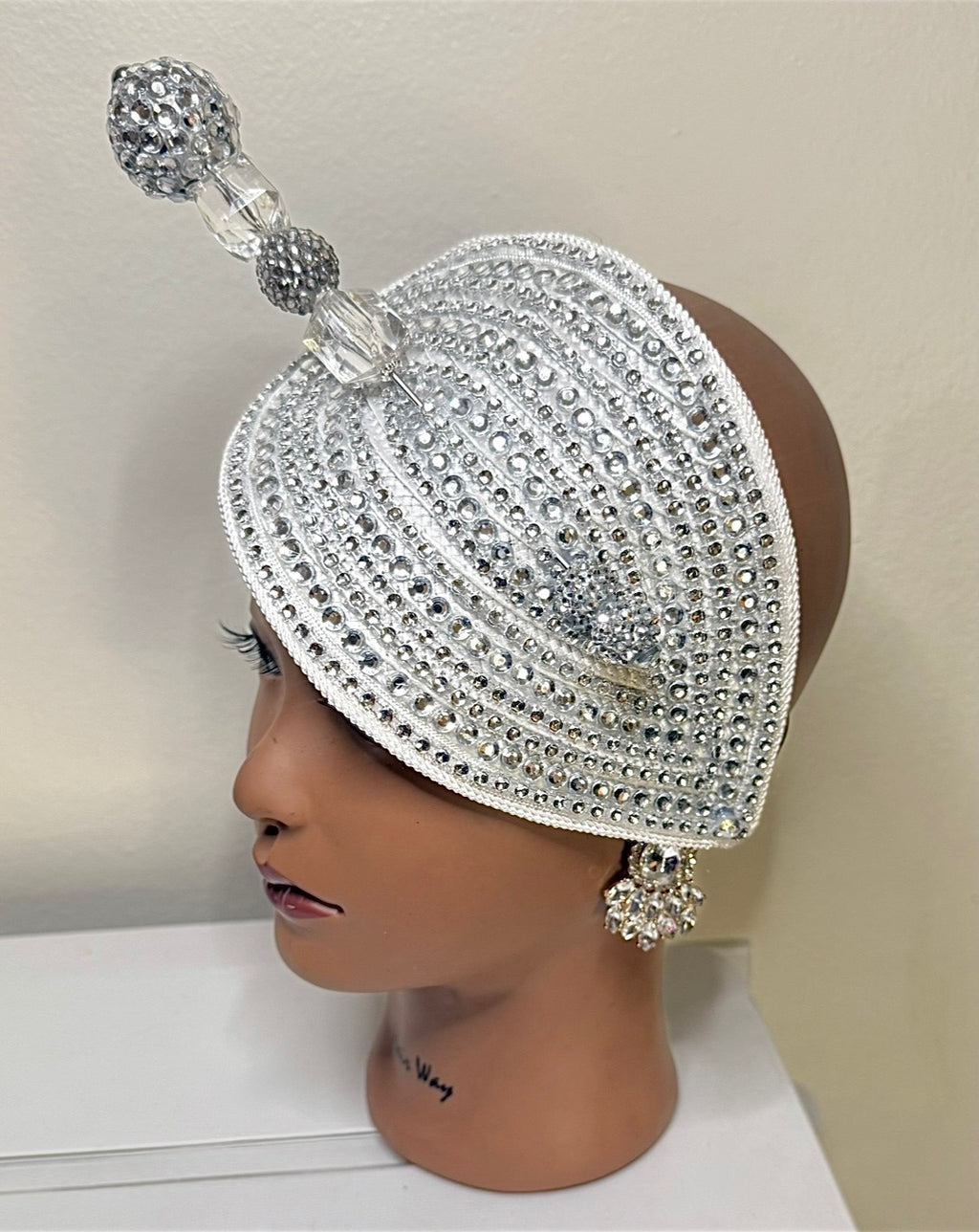 White & Silver Headpiece