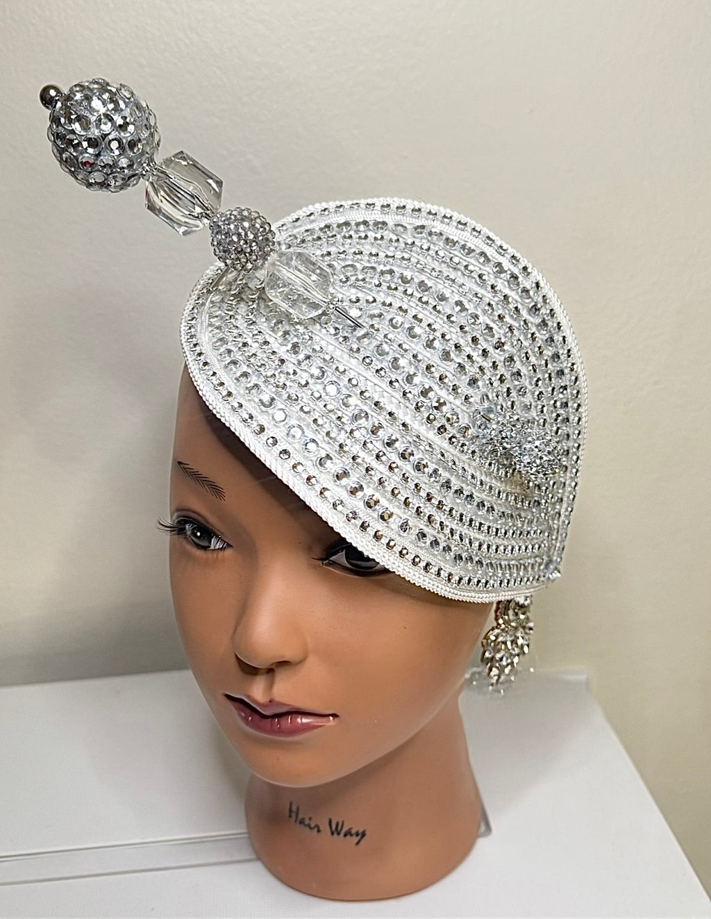White & Silver Headpiece