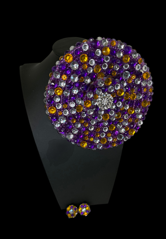 Purple and Gold Galaxy Corsage