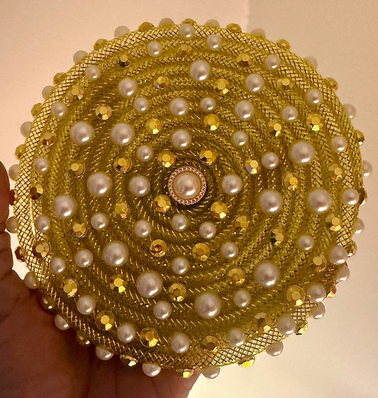 Gold Pearl Galaxy Corsage