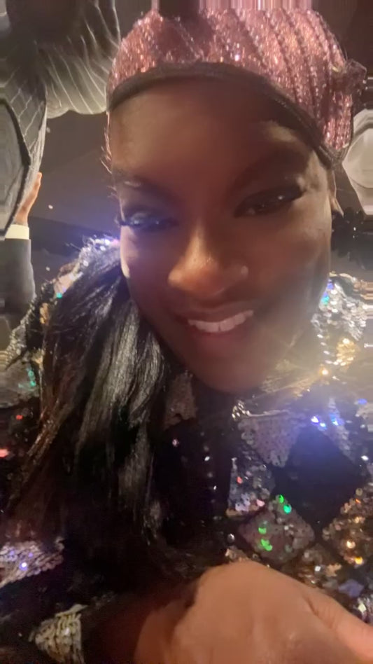 Pink & Black Dramatic Headpiece